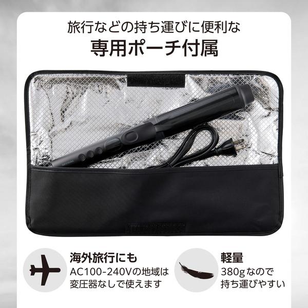 ブラック（maxell） エレコム TM364A-K カール ヘアアイロン コテ 38mm