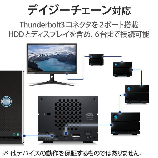 【正規代理店】 エレコム STLG16000400 LaCie 外付け HDD 16TB 2big Dock Thunderbolt3×2 USB3.2 USB A×1 DisplayPort1.4×1 SDカードリーダー×1｜pointshoukadou｜03