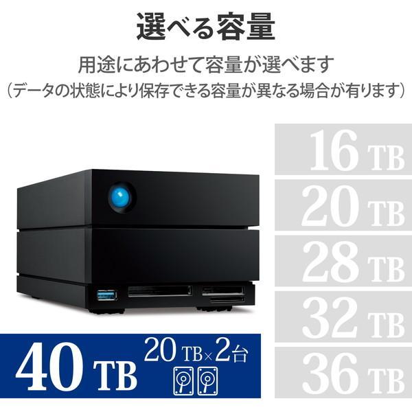 【正規代理店】 エレコム STLG40000400 LaCie 外付け HDD 40TB 2big Dock Thunderbolt3×2 USB3.2 USB A×1 DisplayPort1.4×1 SDカードリーダー×1｜pointshoukadou｜06