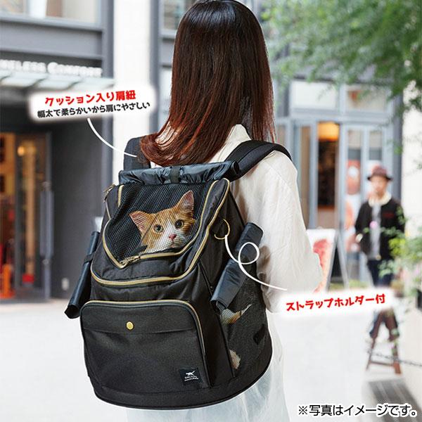 (3個セット) ペティオ necoco ネココ リュックキャリー ブラック ベッド・キャリー 全猫種 から8kg Petio W25492の画像