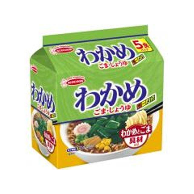 エースコック わかめラーメン わかめラーメンごま・しょうゆ（袋） 5食