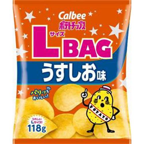 カルビー（Calbee） ポテトチップ LサイズBAG うすしお味 118g×12袋
