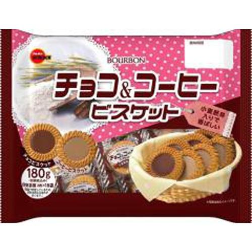 ブルボン チョコ＆コーヒー ビスケット 180g×12袋 : スナック菓子の