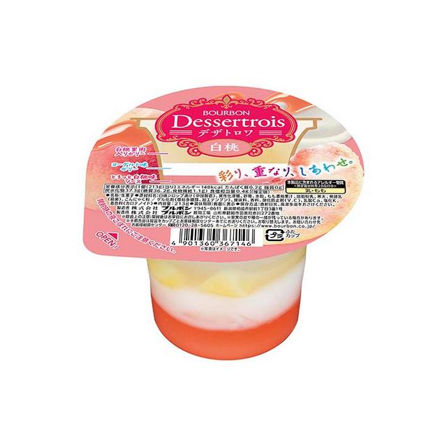 ブルボン デザトロワ 白桃 213g×6個 : スナック菓子のポイポイ