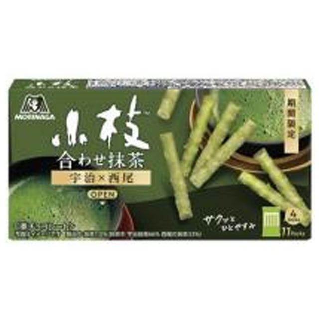 森永製菓 小枝 合わせ抹茶 宇治×西尾 44本×10個 : スナック菓子の