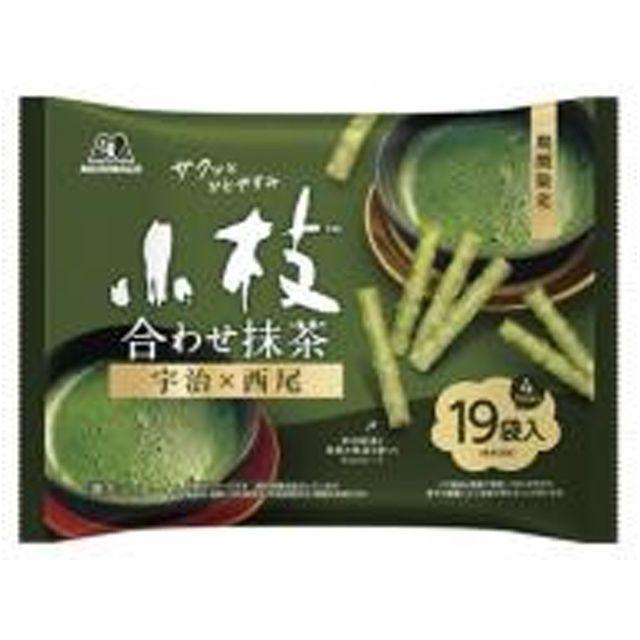 抹茶 100g 森永製菓 小枝 合わせ抹茶TTP 宇治×西尾 100g×14袋 : スナック菓子の