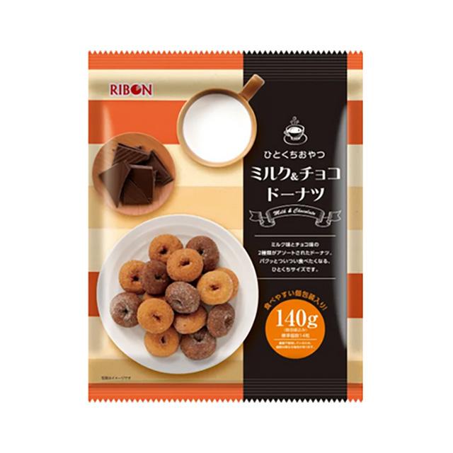 リボン ひとくちおやつ ミルク＆チョコドーナツ 10袋 : スナック菓子の