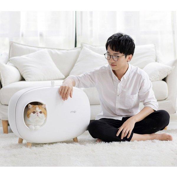 猫用トイレ トイレ本体 ペット用品 ボックス型 箱型 密閉 おしゃれ スタイリッシュ 散らかりにくい 目隠し お掃除簡単 スコップ付き 飛び散り防止 Decorativeglasseg Com