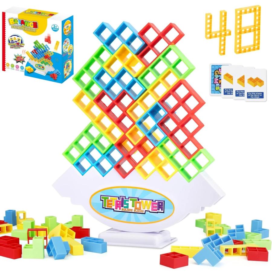 子供向け 積み重ね 3D ビルディング ブロック エンドラタワー バランスゲーム パズルボード 教育 知育玩具 ギフトの画像