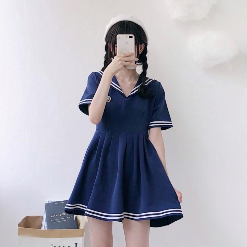 送料無料 マリンルック ワンピース シフォン ドレス セーラー服 マリン 森ガール セーラー風ワンピ Oprk4397 Serenade セレナーデ 通販 Yahoo ショッピング