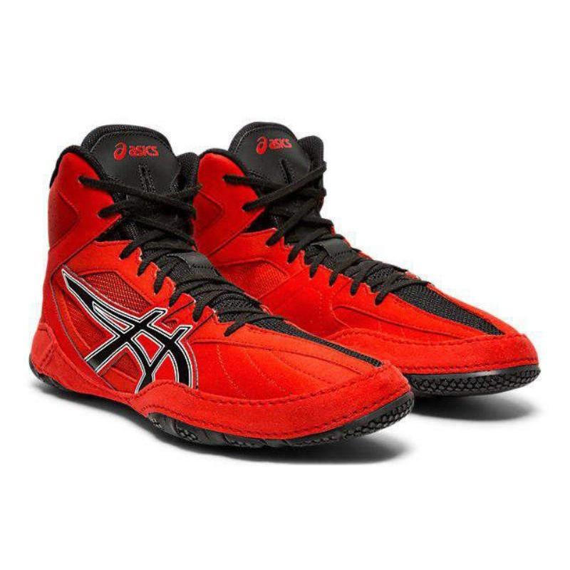 red black asics