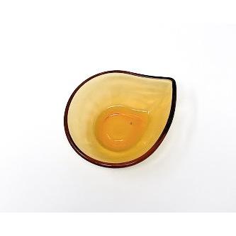 特価品】ガラスの雫ボウル アンバー 10枚セット【ガラス食器 ボウル