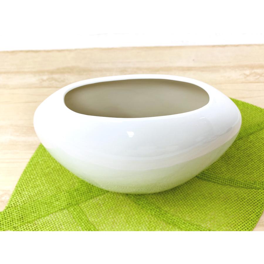 平型花瓶【白い食器 ポーセラーツ おしゃれ 花びん 花器 アウトレット