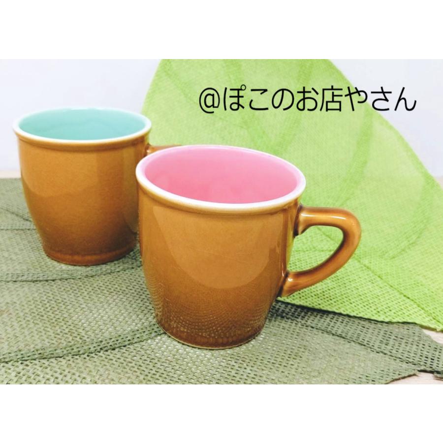 マグカップ ペアマグカップ 水色 ピンク色 2個セット 320cc : ぽこのお
