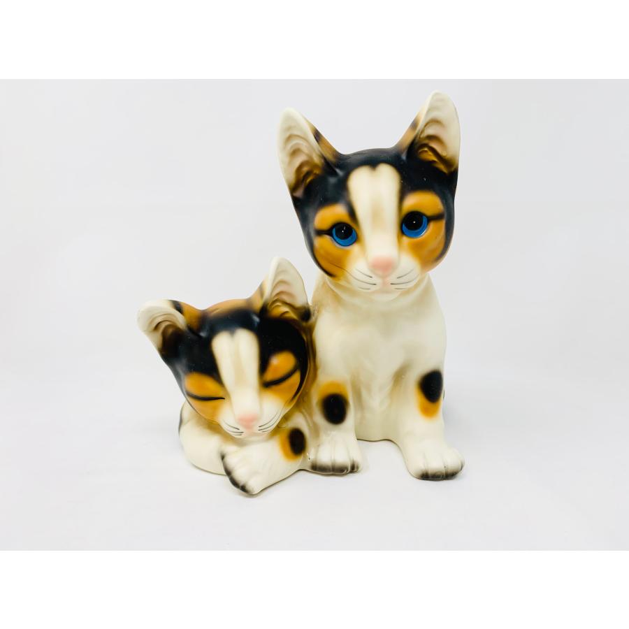 猫の置物 ねこ 観賞用【陶器 おしゃれ ギフト 古風 プチギフト 日本製 