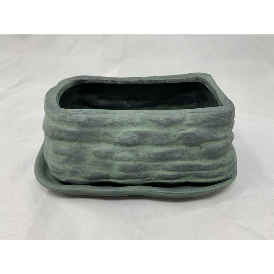 盆栽 鉢 ミニサイズ 四角型 古風 オシャレ インテリア : ぽこのお店や