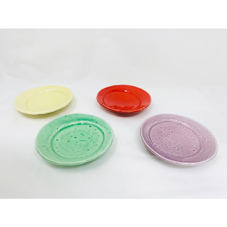 小皿 和食器 レッド 丸皿 全4種 直径9cmx高さ2cm【ミニ皿 和食器