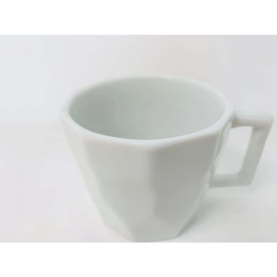 シンプル コーヒーカップ 白 ホワイト 容量220cc 直径8cm(取っ手込み