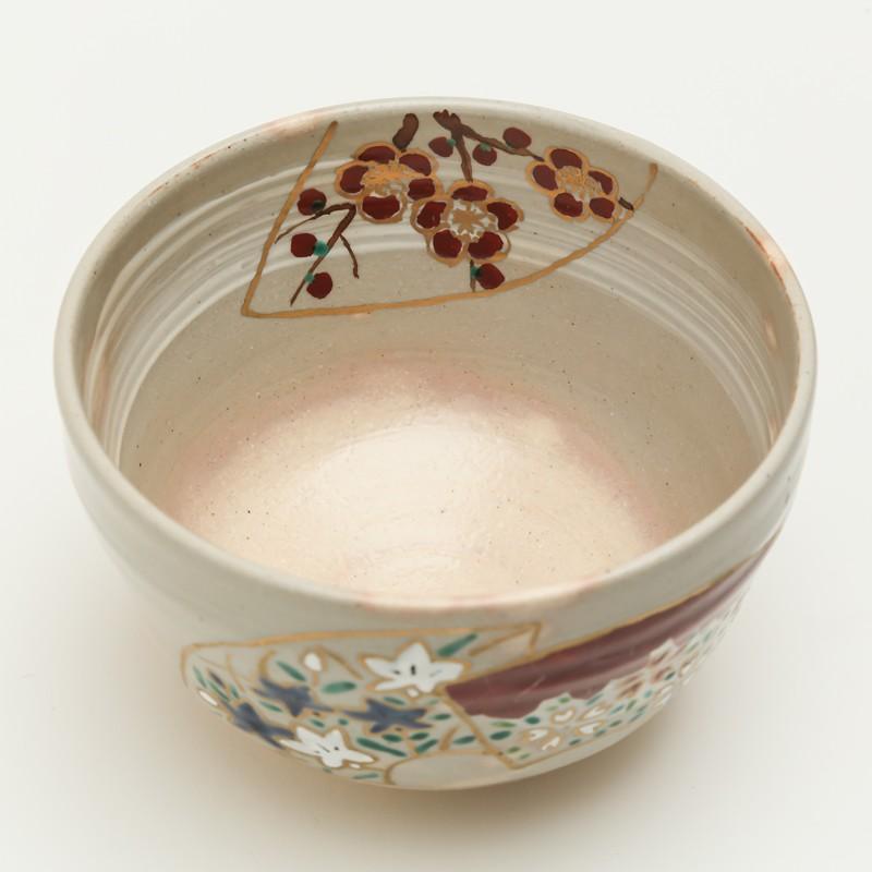 清水焼 京焼 茶器 茶道具 抹茶茶碗 色絵 東福窯 茶碗 春 扇子 清水焼 京焼 茶器 茶道具 抹茶茶碗 色絵 東福窯 茶碗 春 扇子