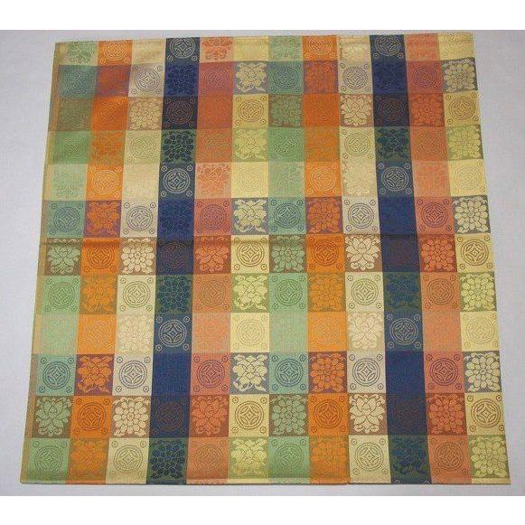 西陣織り正絹名物裂風呂敷(ふろしき) 遠州緞子(大)(派手) ９０ｃｍ 化粧箱入り 送料無料