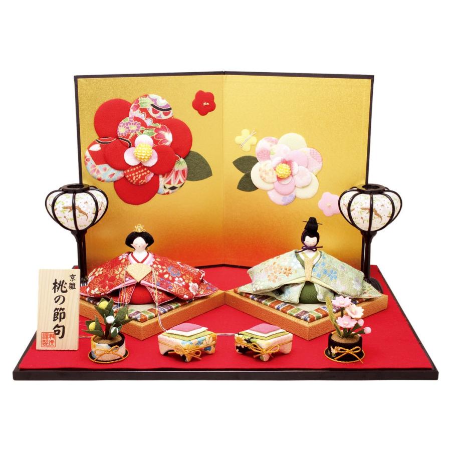 送料無料 雛人形 花屏風付きお雛様手作りちりめん細工 マンションサイズ コンパクト リュウコドウ ひなまつり 桃の節供 1 726 季節の和雑貨 京都 和匠ポラーコ 通販 Yahoo ショッピング