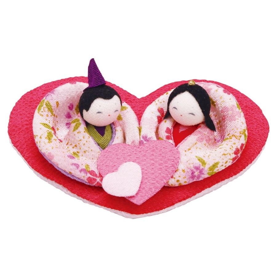 雛人形 仲良しハートのお雛様 手作りちりめん細工 1 857 季節の和雑貨 京都 和匠ポラーコ 通販 Yahoo ショッピング