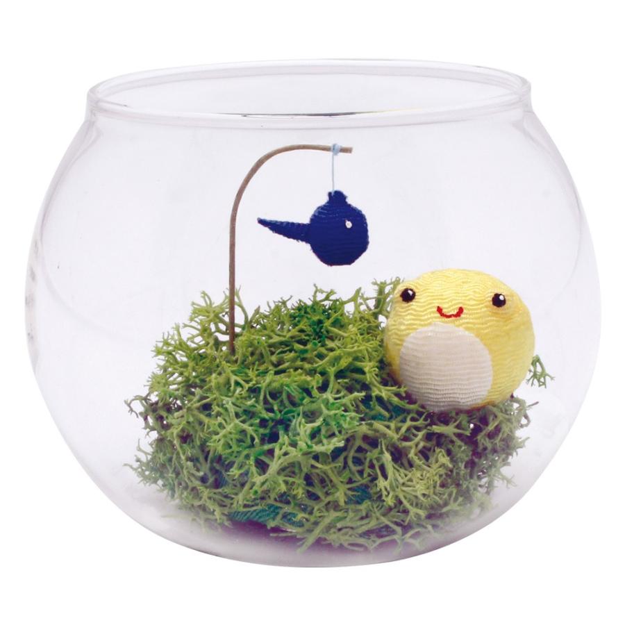 ちりめん細工のテラリウム カエル手作りちりめん細工 夏の風物詩 置物 人形 32 295a 季節の和雑貨 京都 和匠ポラーコ 通販 Yahoo ショッピング