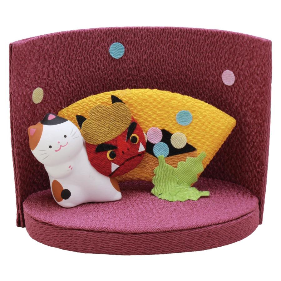 季節をのぞくちりめん飾り 節分 猫手作りちりめん細工 置物 40 654a 季節の和雑貨 京都 和匠ポラーコ 通販 Yahoo ショッピング