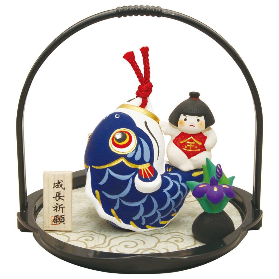 メーカー再生品 端午の節句飾り 土鈴 かご入り鯉のり金太郎 素焼陶製 手作り 五月人形 子供の日 リュウコドウ Cisama Sc Gov Br