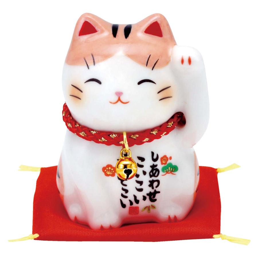 置物 陶製 彩絵 福招き猫 茶とら 敷物付 京都 かわいい 和風 手作り 小物 和雑貨 四季 なごみ 飾り 贈り物 おしゃれ 56 7535 季節の和雑貨 京都 和匠ポラーコ 通販 Yahoo ショッピング