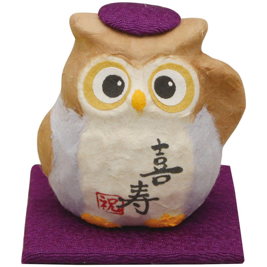 ちぎり和紙 長寿のふくろう 喜寿 小 敷物付 京都発 リュウコドウ かわいい 手作り 置物 小物 インテリア 和雑貨 季節 和みの飾り 贈り物 6 946c 季節の和雑貨 京都 和匠ポラーコ 通販 Yahoo ショッピング
