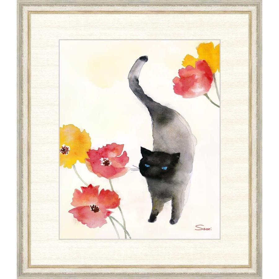 激安通販 送料無料 アート額絵 インテリアアート 高精彩複製画 カーネーションと黒猫 絵画 掛け軸 Www Oroagri Eu