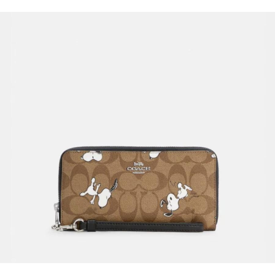 長財布【COACH コーチ】 スヌーピー コラボ シグネチャー ピーナッツ