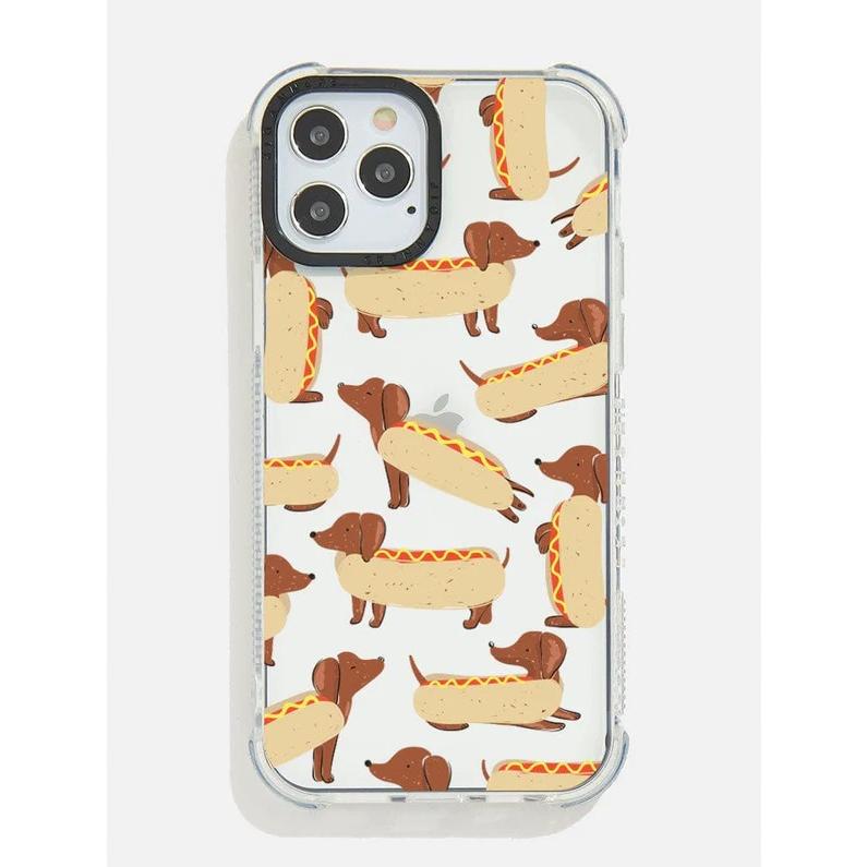 iphoneケース  スキニーディップ SKINNY DIP iPhone14 ホットドッグ 犬 キュート ブラウン クリア｜polala-select｜02