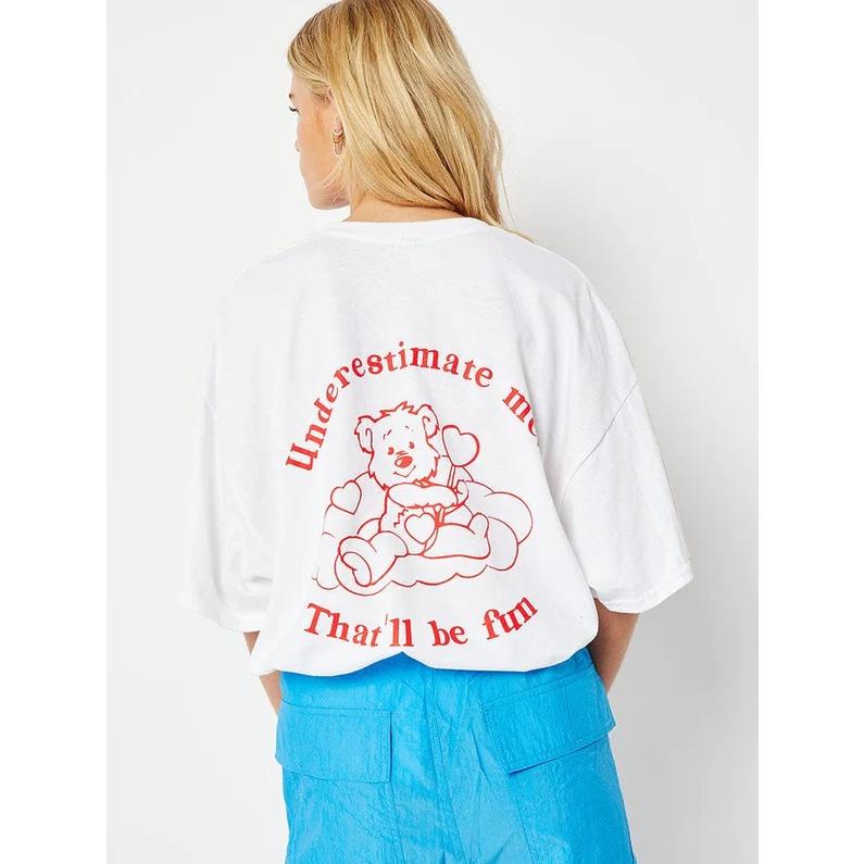 Tシャツ スキニーディップ SKINNY DIP ベア くま クマ オーバーサイズ ホワイト レッド sk01174polala select 通販 Yahoo!ショッピング