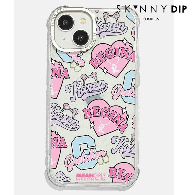 iphoneケース スキニーディップ SKINNY DIP iPhone15 ネーム ハート ミーン・ガールズ MEAN GIRLS ピンク