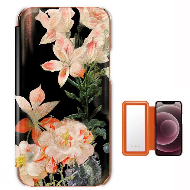 iphoneケース 手帳型 ミラー付き 鏡【テッドベイカー TED BAKER