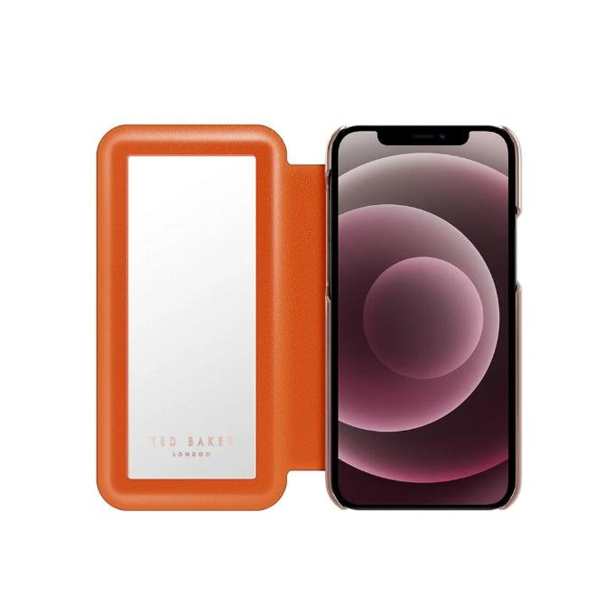iphoneケース 手帳型 ミラー付き 鏡【テッドベイカー TED BAKER