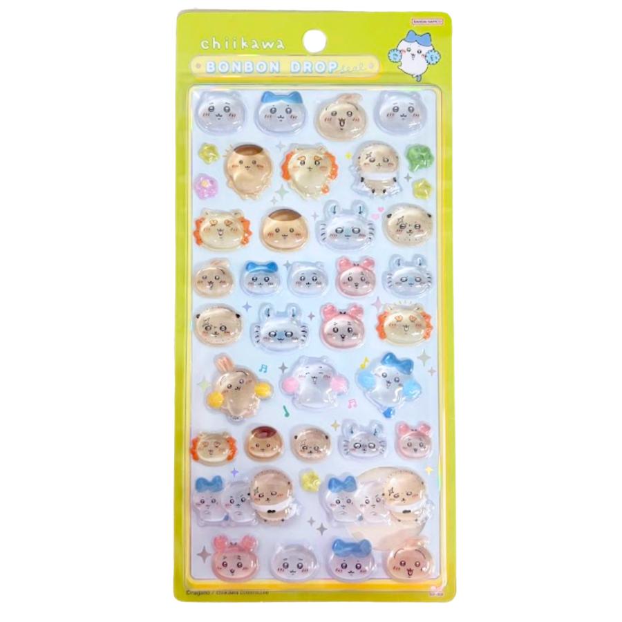 サンスター文具 ちいかわ グッズ ボンボンドロップシール みんな
