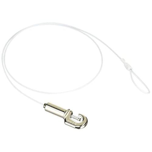 福井金属工芸 カラーミニワイヤー自在 径1.2mm×50cm ホワイト 吊下げフック ポスター 額縁 絵画 壁掛け 展示 1048-W | 