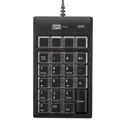 サンワサプライ(Sanwa Supply) テンキー プログラマブル 割り付け機能搭載 有線USB接続 メンブレン 23キー+切替ボタン NT- | 