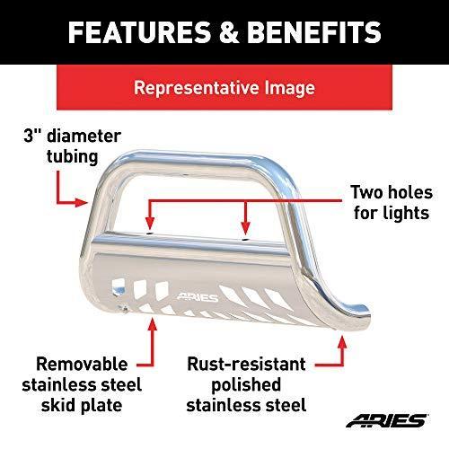 ブランド雑貨総合 Aries 35???4001ステンレススチールブルバーwithスキッドプレート