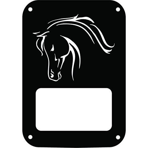 jeeptails Horse Head???ジープJKラングラーテールランプカバー???2のセット ブラック JT-JK-HORSEHEAD-Blk