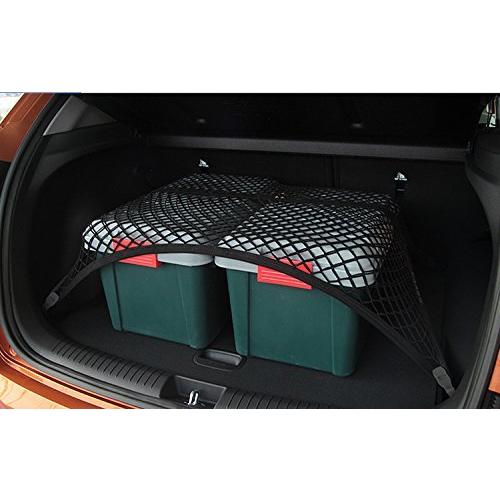worth-matsブラックメッシュ床トランクカーゴネットSUVストレージ