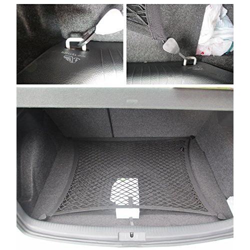 worth-matsブラックメッシュ床トランクカーゴネットSUVストレージ