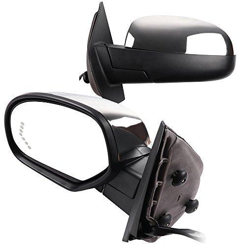 SCITOO 牽引ミラー 20072013 アバランチ シルバラード サバーバン タホ GMC シエラ ユーコン ブラック 加熱 ウィンカー