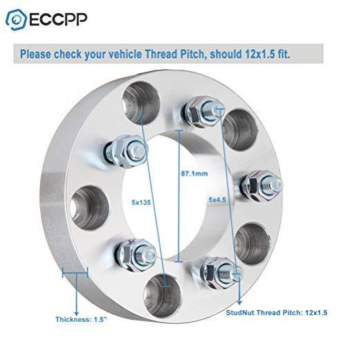 直販専門店 Eccpp ホイールスペーサー 5ラグホイールスペーサー 2x 1 5 5x135から5x4 5 87 1mm 01 02リンカーン リンカーン ブラックウッド1997 02年フォードエ Www Apartea Fr