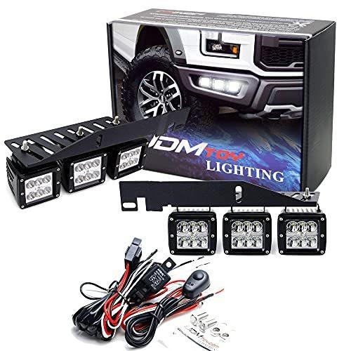 iJDMTOY LEDポッドライトフォグランプキット 2017年以降フォードF150ラプター対応 24Wハイパワー2x3 CREE LED