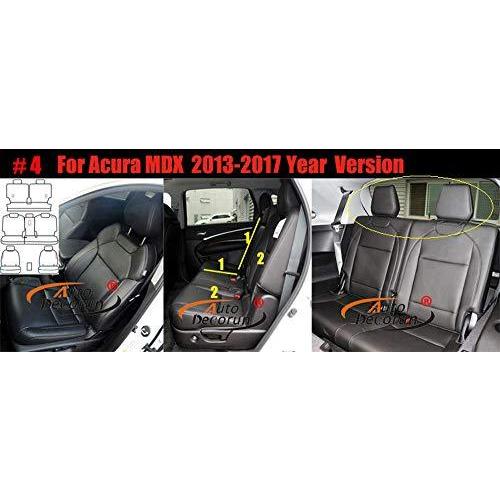 残りわずか！在庫限り超価格 AutoDecorun 本革&レザーレット カスタムフィット カーシートカバー Acura MDX シートカバー 2007-2017アクセサリー カウハイド全3列 7シートプロテクター
