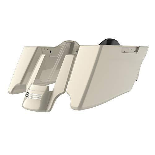 Moto Onfire ストレッチサドルバッグとリアフェンダーエクステンション 3インチ CVO 拡張バッグ Harley Road Glide、Street Glide、2014、2015、2016、2017